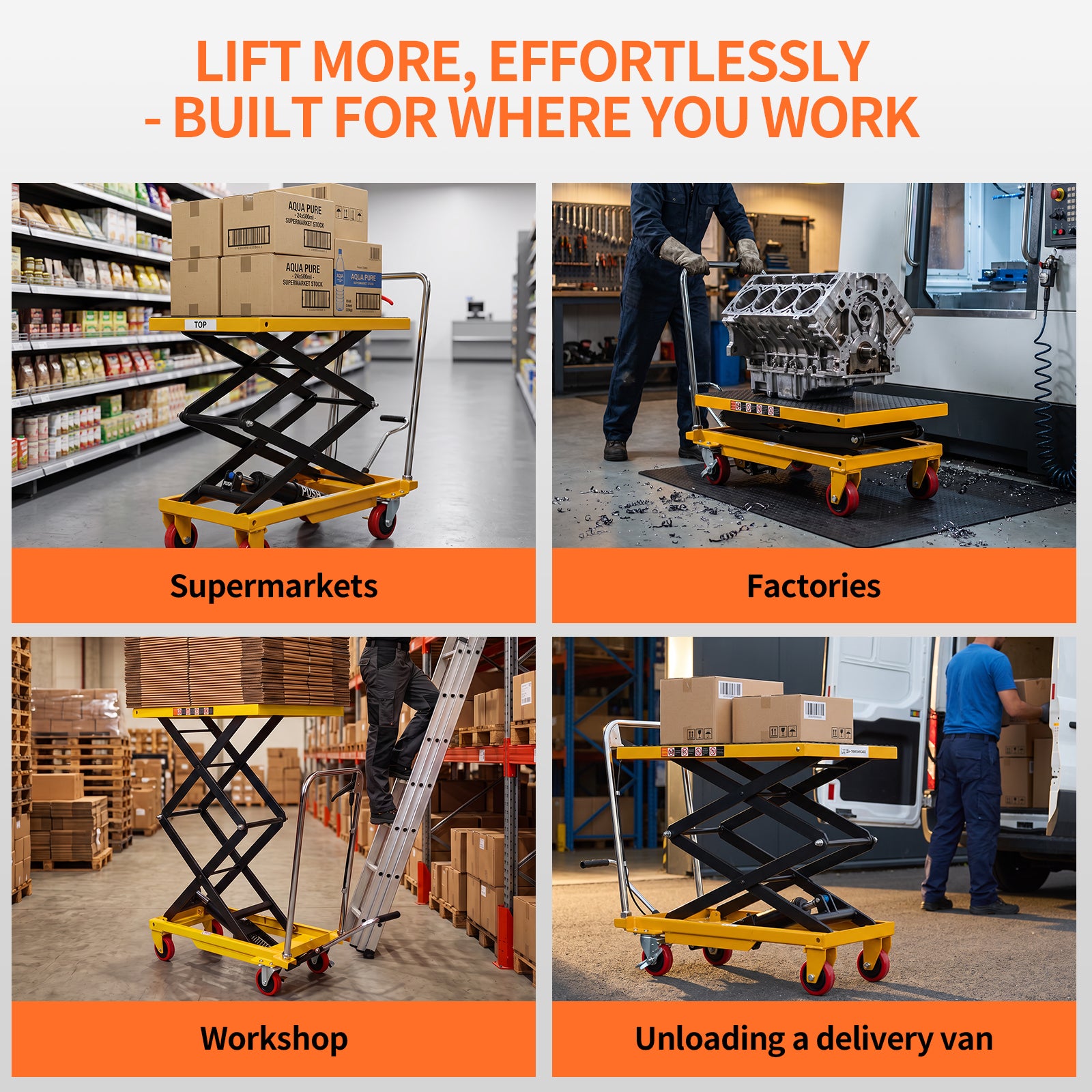 Hydraulic Lift Table Cart