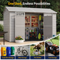 NORTHSKY 10x6 FT Shed with Floor, Large Resin Storage Shed with Windows