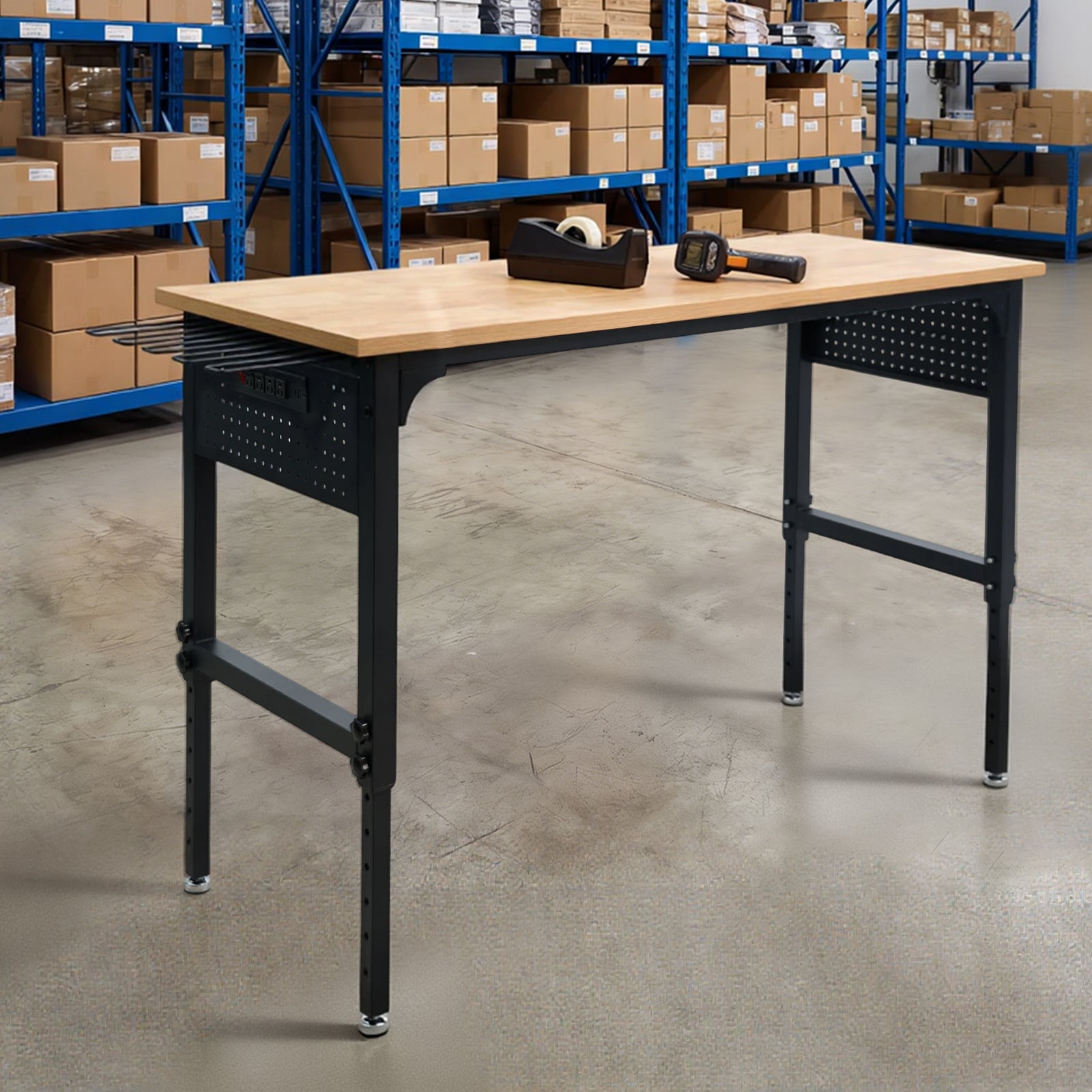 Workbench, 60" x 24", Adjustable Height, 2300 Lbs Capacity