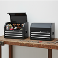 Flip-Top Chest, 3 Drawers, 27" x 18", Black