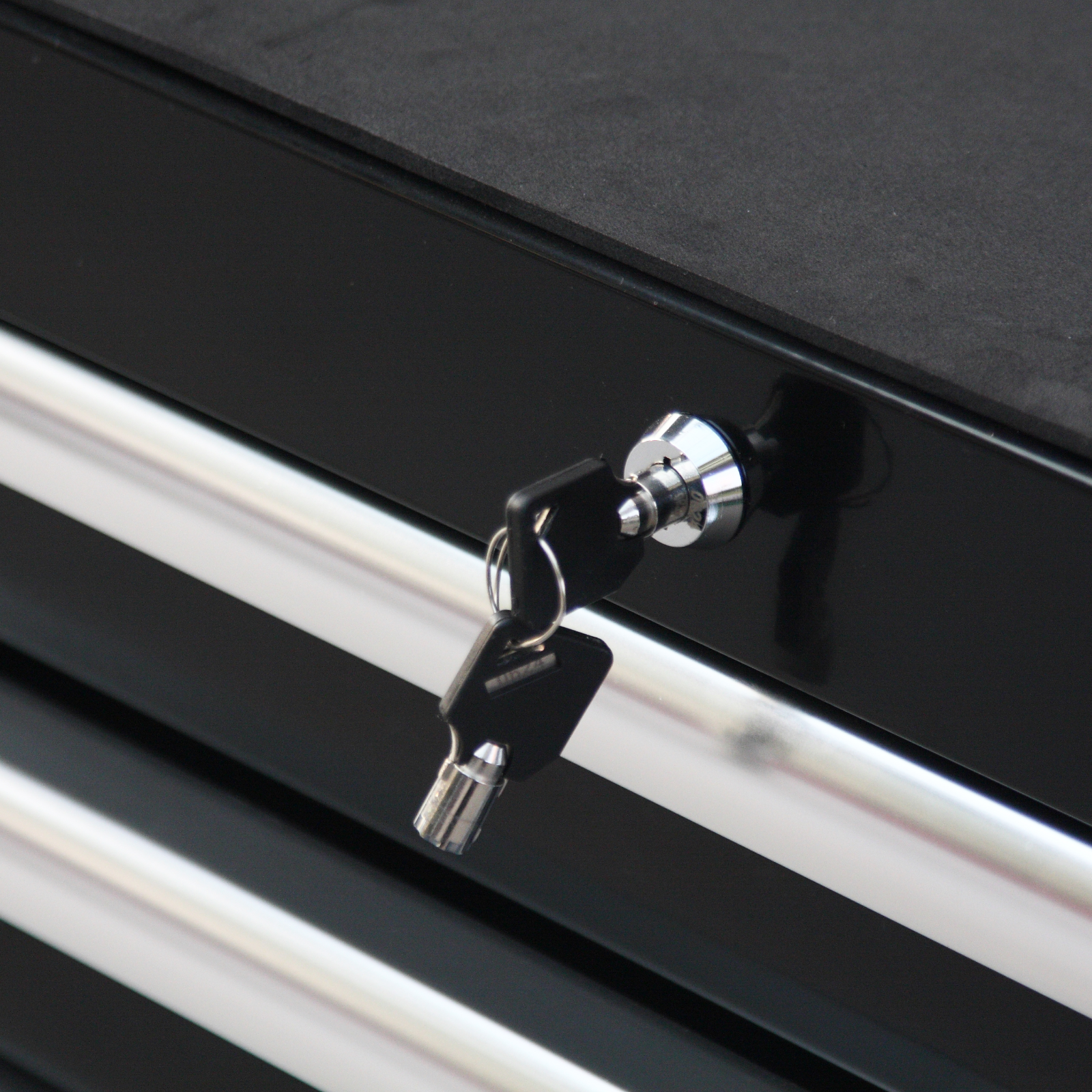 Flip-Top Chest, 6 Drawers, 42" x 18", Black