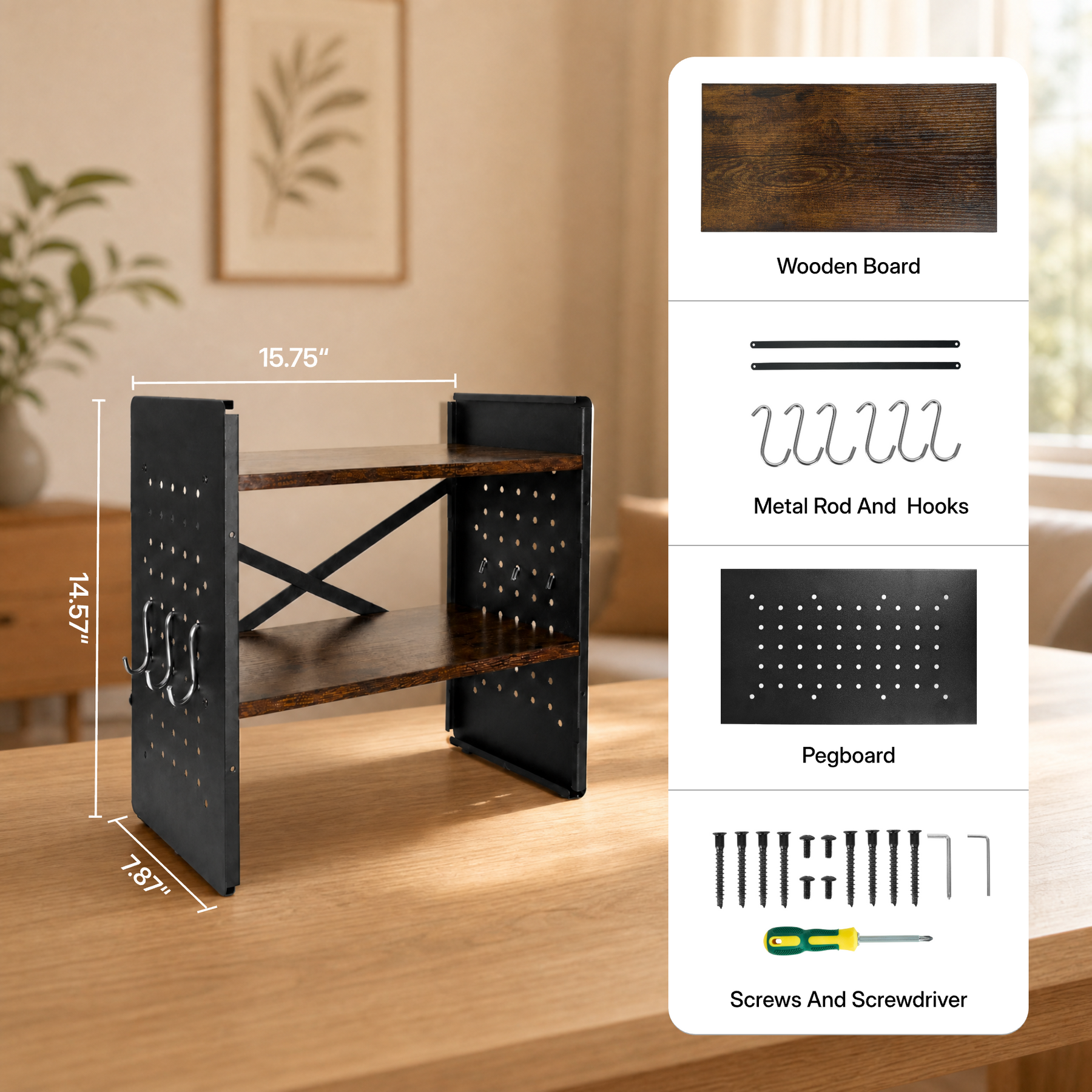 Computer Desk Storage Rack