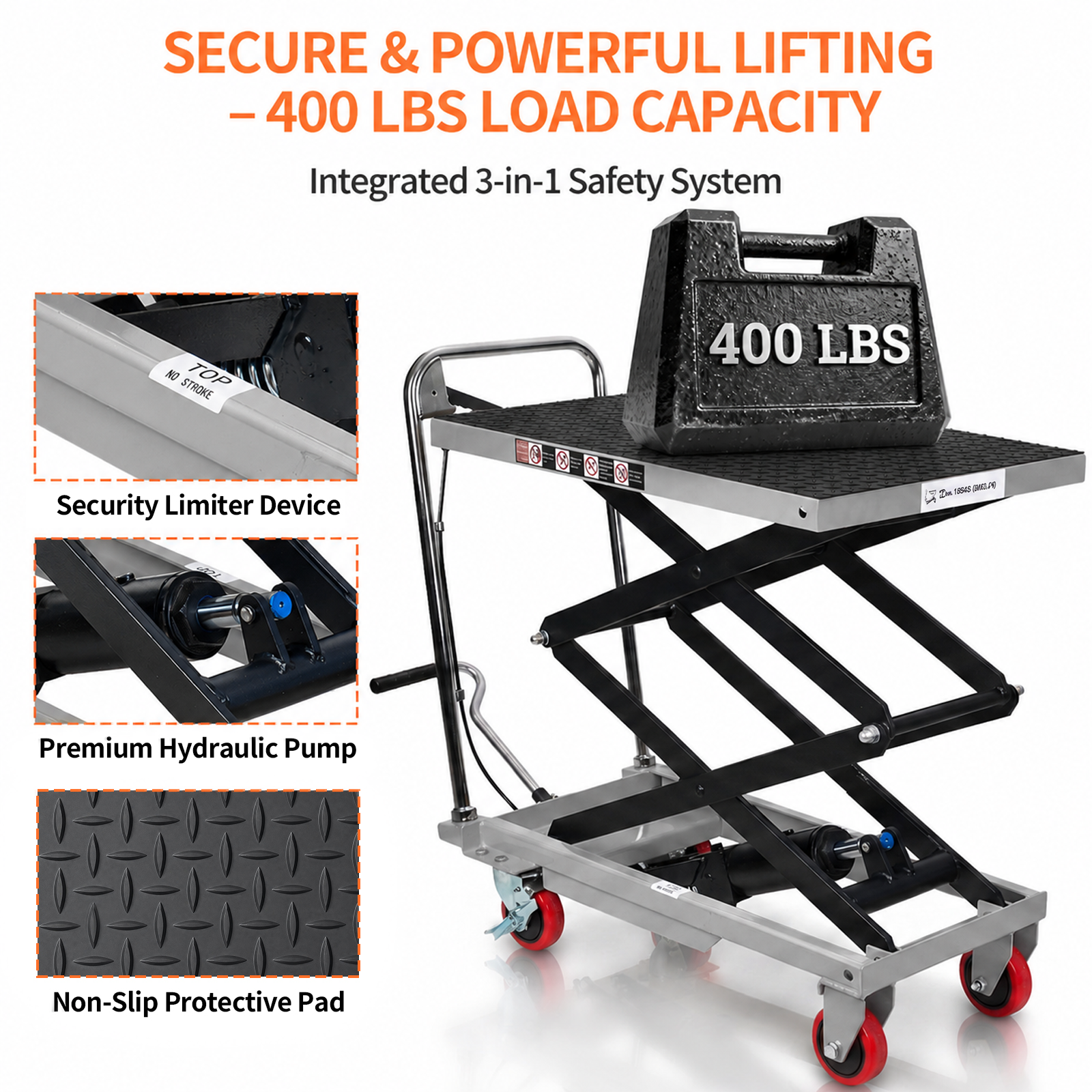 Hydraulic Lift Table Cart
