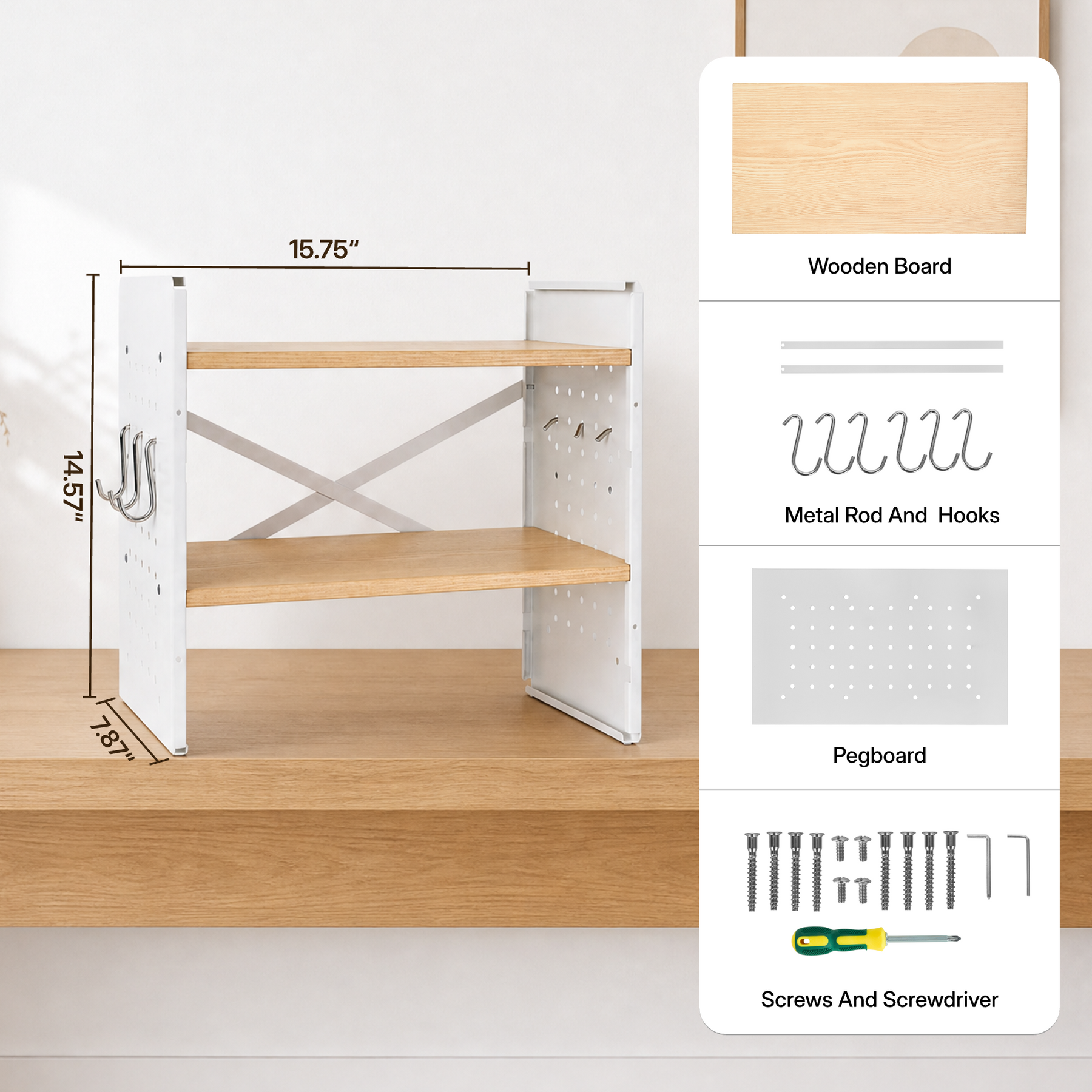 Computer Desk Storage Rack