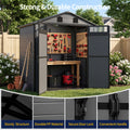 NORTHSKY Outdoor Storage Shed, 6 x 4.5 FT Plastic Storage Shed with Floor