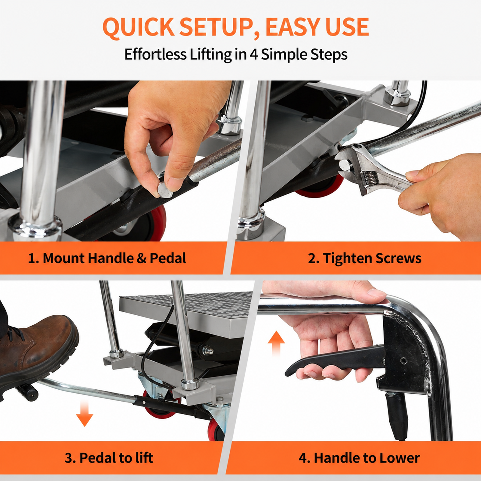 Hydraulic Lift Table Cart