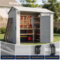NORTHSKY 8x6 FT Resin Storage Shed with Floor, Outdoor Shed for Backyard