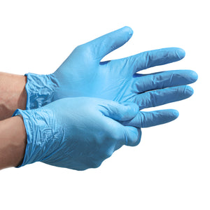 6 mil Disposable Nitrile Gloves, Blue, Grain Grip, Small, 100 ct