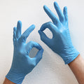 6 mil Disposable Nitrile Gloves, Blue, Grain Grip, Large, 100 ct