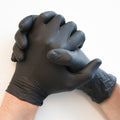 6 mil Disposable Nitrile Gloves, Black, Diamond Grip, Medium, 100 ct