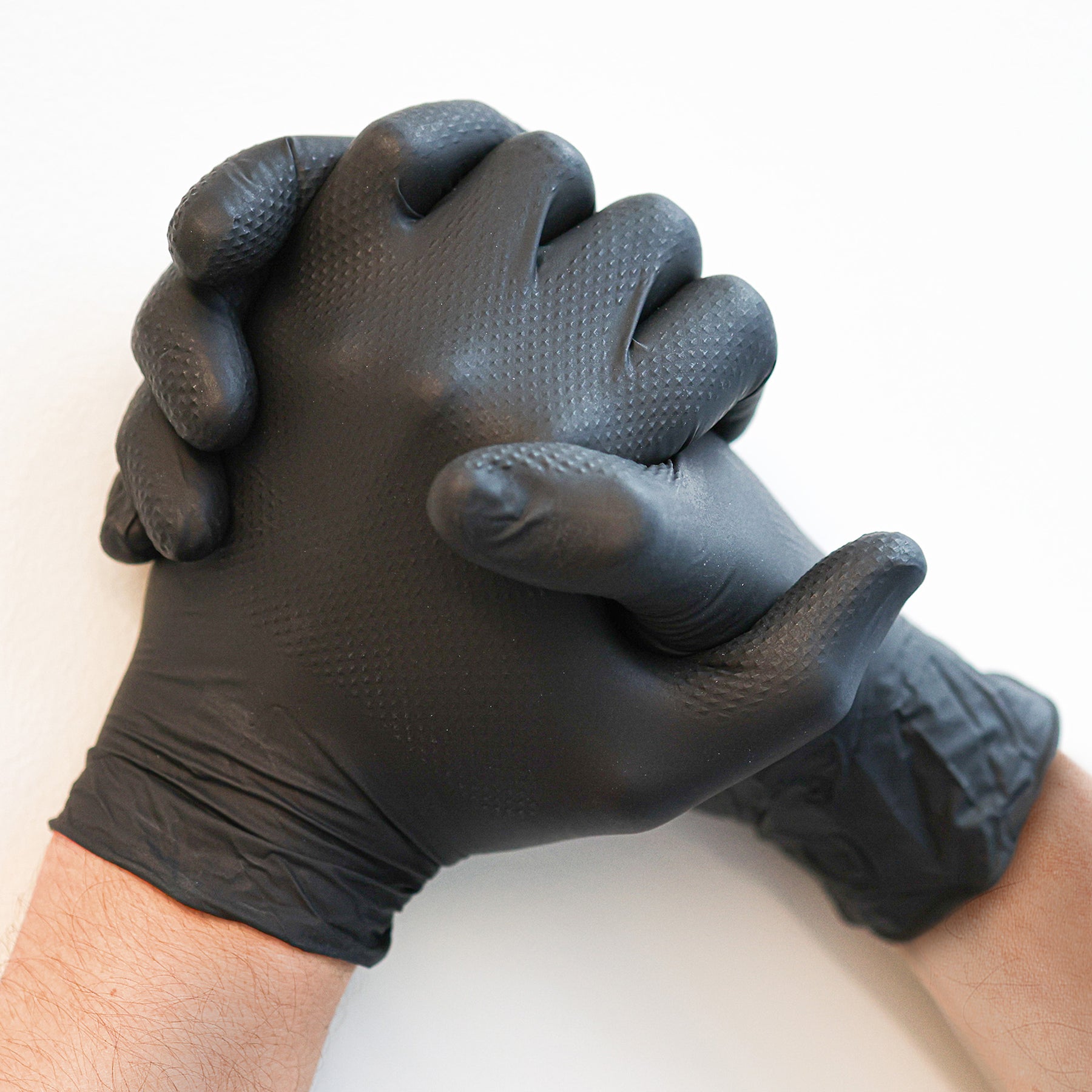 6 mil Disposable Nitrile Gloves, Black, Diamond Grip, XL, 100 ct
