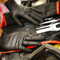 6 mil Disposable Nitrile Gloves, Black, Diamond Grip, XL, 100 ct