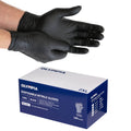 8 mil Disposable Nitrile Gloves, Black, Diamond Grip, XXL, 100 ct