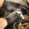 8 mil Disposable Nitrile Gloves, Black, Diamond Grip, XL, 100 ct