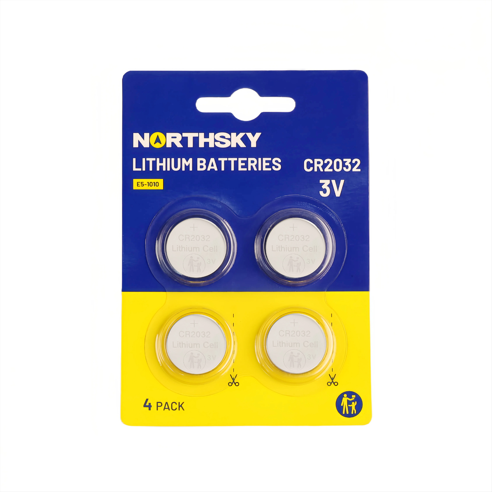 CR2032 Lithium Coin Batteries, 4 Pack