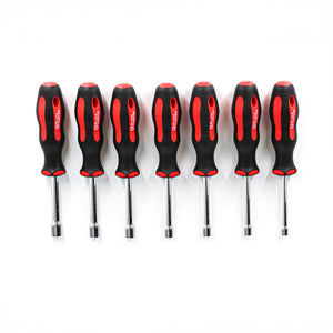 7-Piece Metric Nut Driver Set, Magnetic Socket, Hollow Shank, Comfort Grip