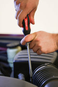 Magnetic Slotted Screwdriver 1/4 – Soft Grip Ergonomic Handle, 4 in Shank, 8-1/3 in Overall