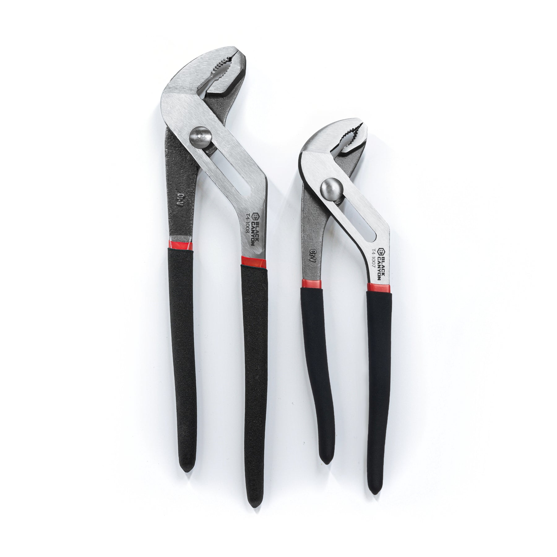 10" and 12" Tongue & Groove Plier Set, V-Jaw, Comfort Grip