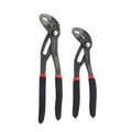 7" and 10" Tongue & Groove Plier Set, V-Jaw, Push-Button Adjustment