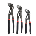 7", 10" and 12" Tongue & Groove Pliers Set, V-Jaw, Push-Button Adjustment
