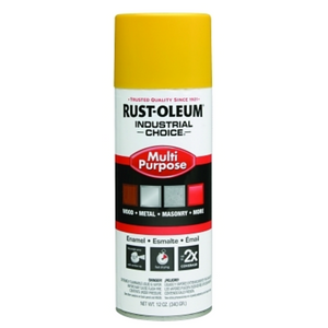 Rustoleum® Industrial Choice® 1600 System Aerosol, 12oz, OSHA Safety Yellow, High-Gloss