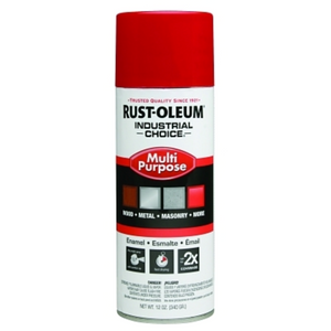 Rustoleum® Industrial Choice® 1600 System Aerosol, 12oz, OSHA Safety Red, High-Gloss