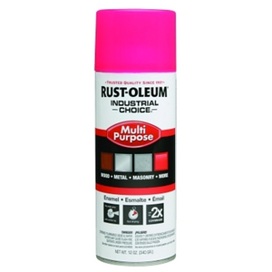 Rustoleum® Industrial Choice® 1600 System Aerosol, 12oz, Fluorescent Pink, High-Gloss