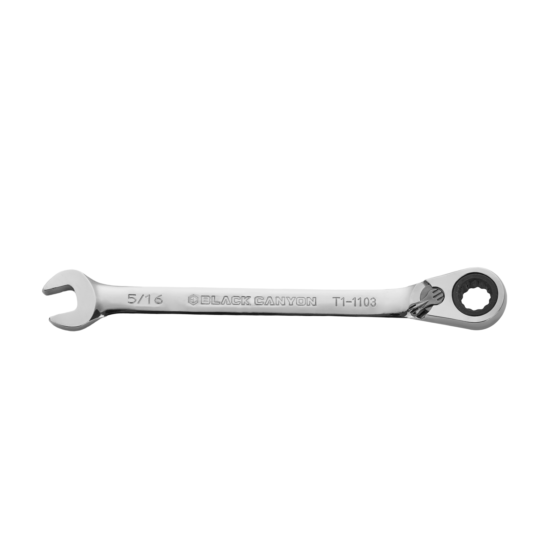 5/16" Ratcheting Combination Wrench, 12-Point Box End & Hex Opening