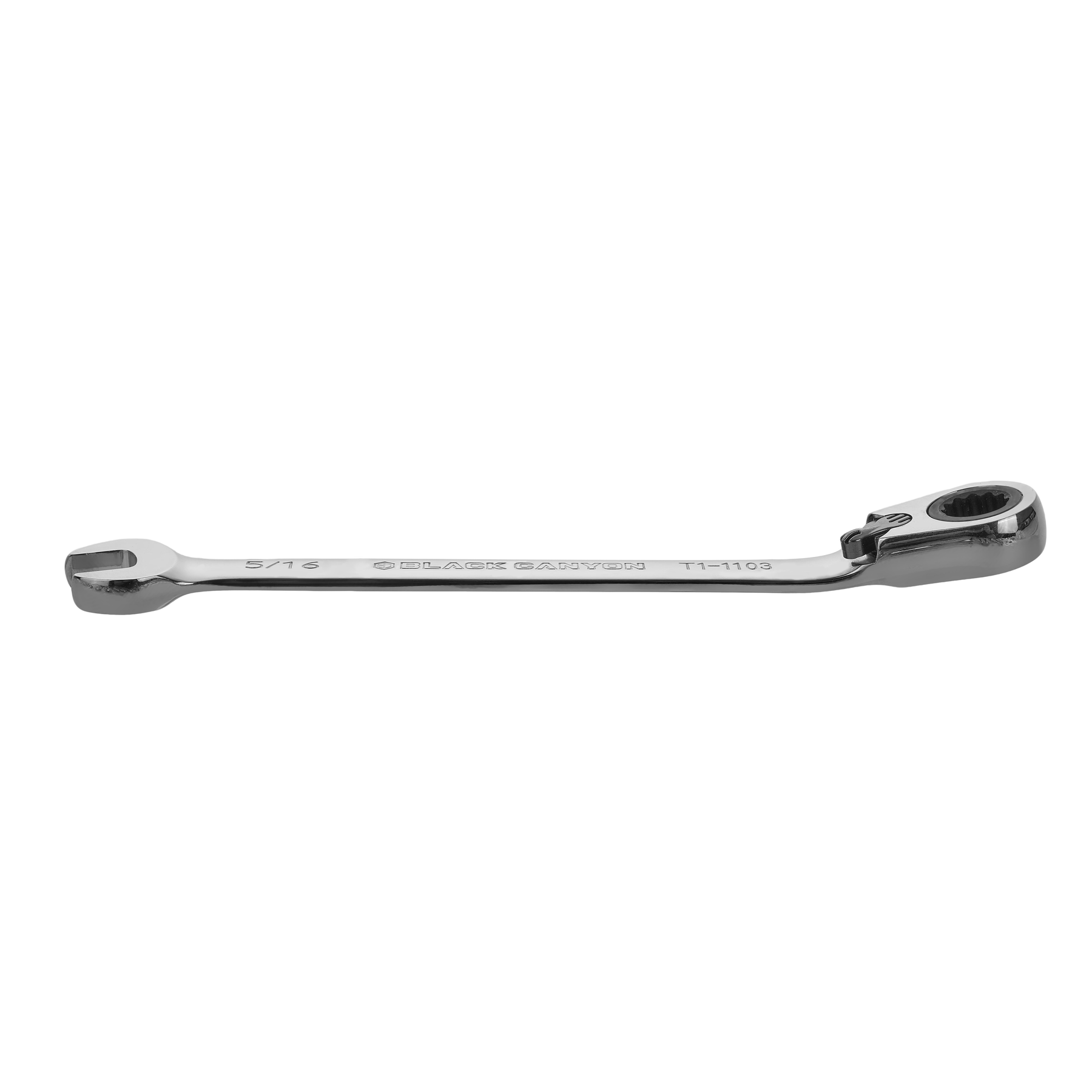 5/16" Ratcheting Combination Wrench, 12-Point Box End & Hex Opening