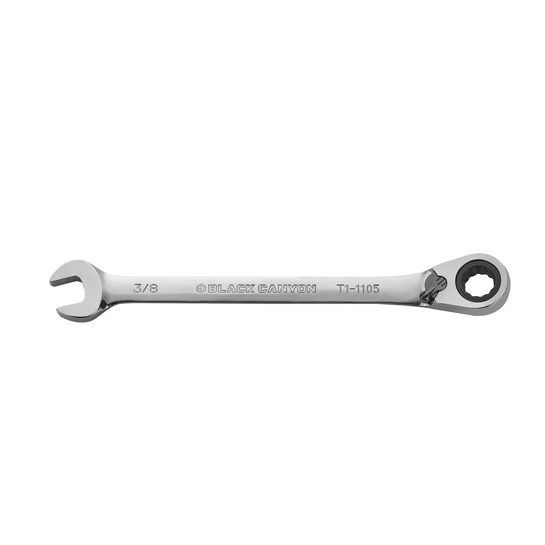 3/8" Ratcheting Combination Wrench, 12-Point Box End & Hex Opening