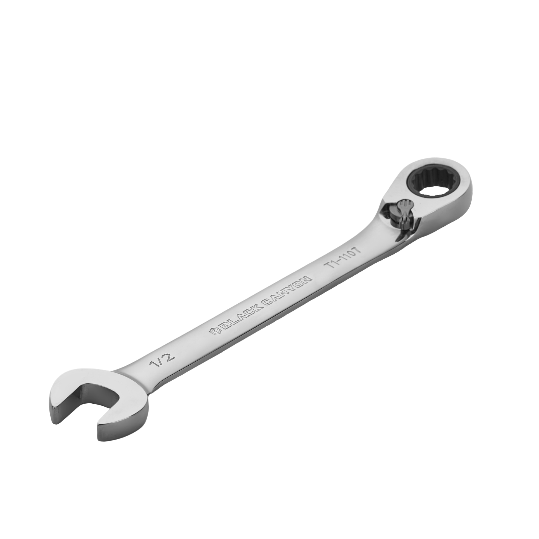1/2" Ratcheting Combination Wrench, 12-Point Box End & Hex Opening