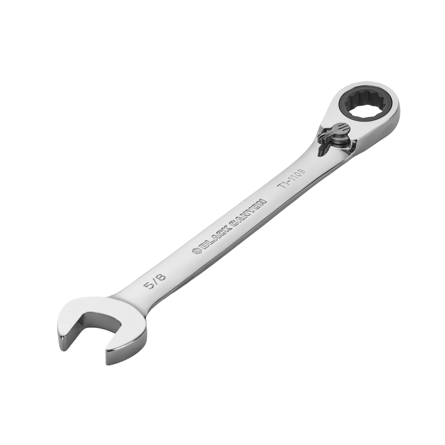 5/8" Ratcheting Combination Wrench, 12-Point Box End & Hex Opening