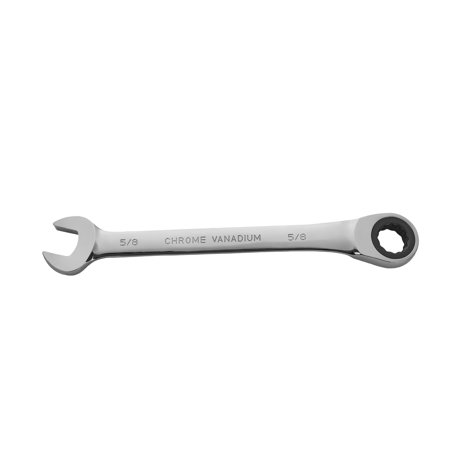 5/8" Ratcheting Combination Wrench, 12-Point Box End & Hex Opening