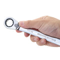 11/16" Ratcheting Combination Wrench, 12-Point Box End & Hex Opening