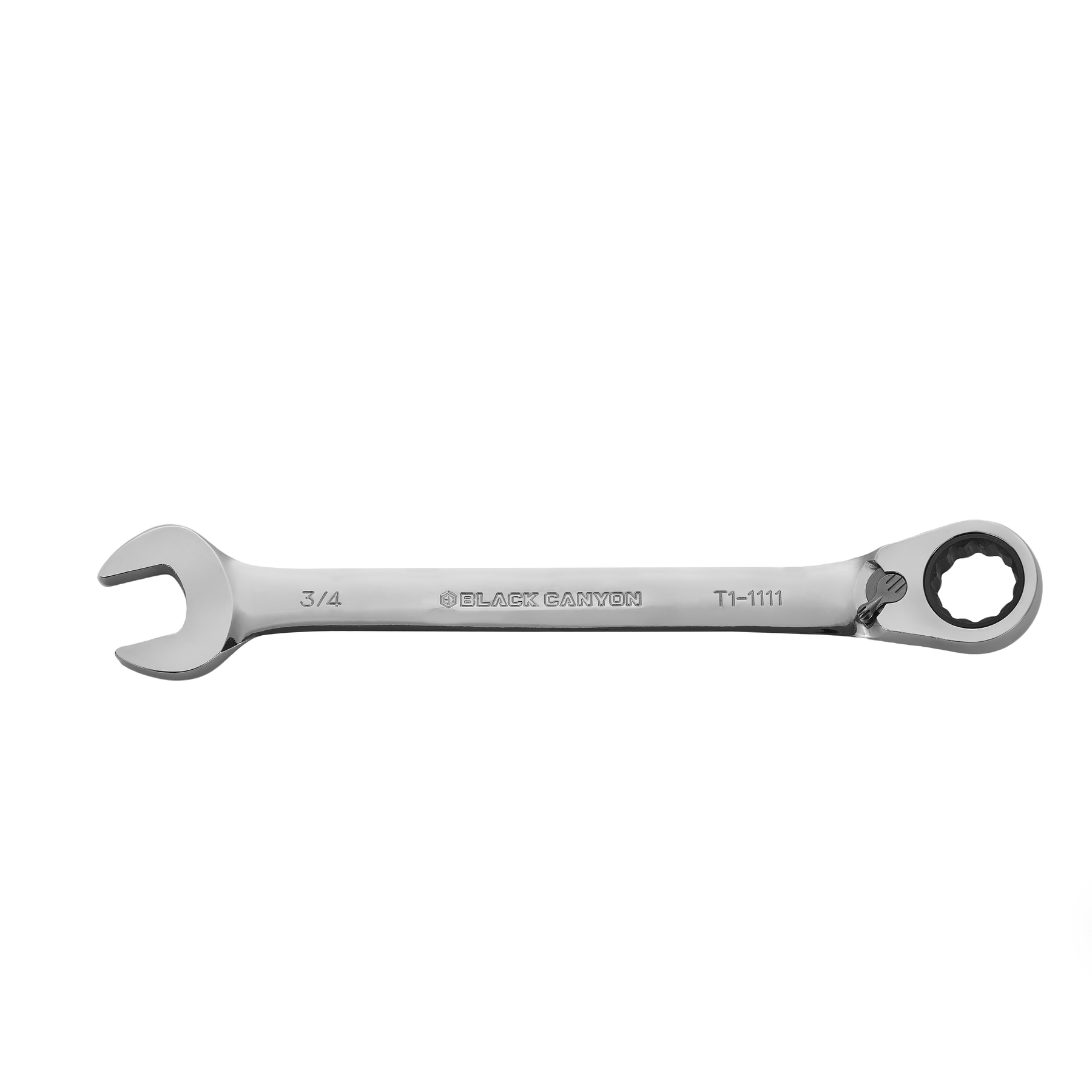 3/4" Ratcheting Combination Wrench, 12-Point Box End & Hex Opening