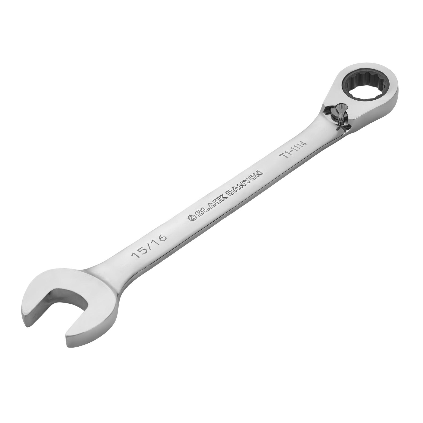 15/16" Ratcheting Combination Wrench, 12-Point Box End & Hex Opening