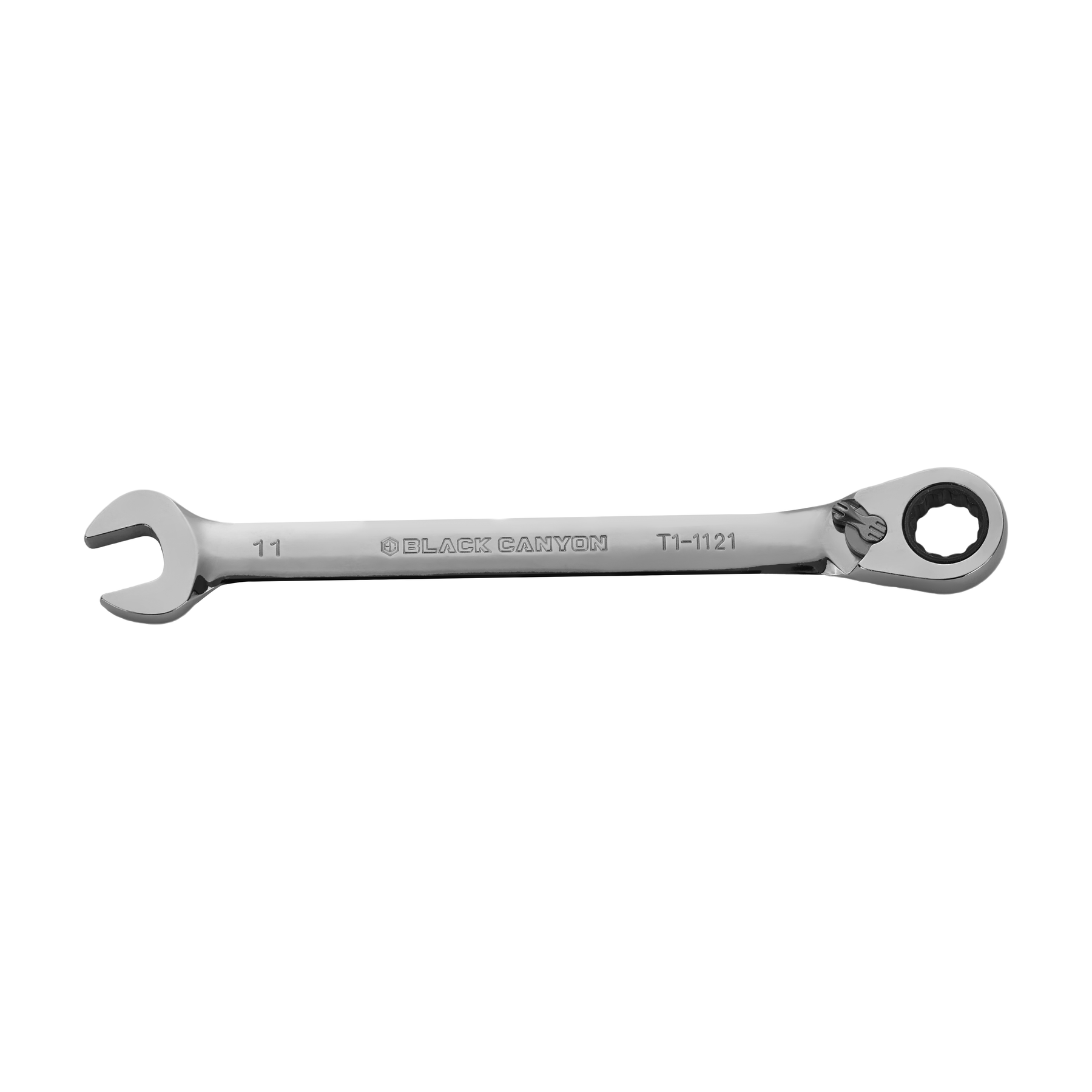 11mm Ratcheting Combination Wrench, 12-Point Box End & Hex Opening