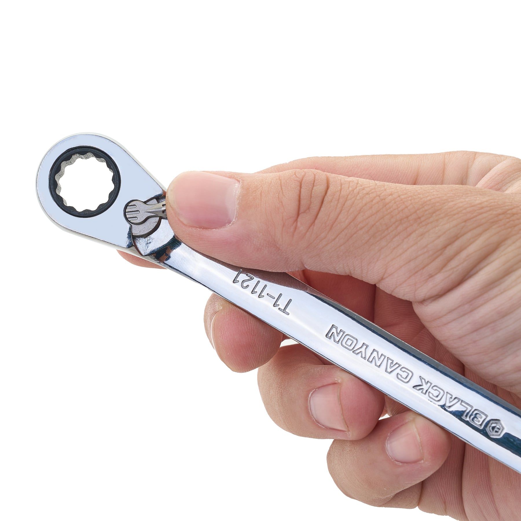 11mm Ratcheting Combination Wrench, 12-Point Box End & Hex Opening