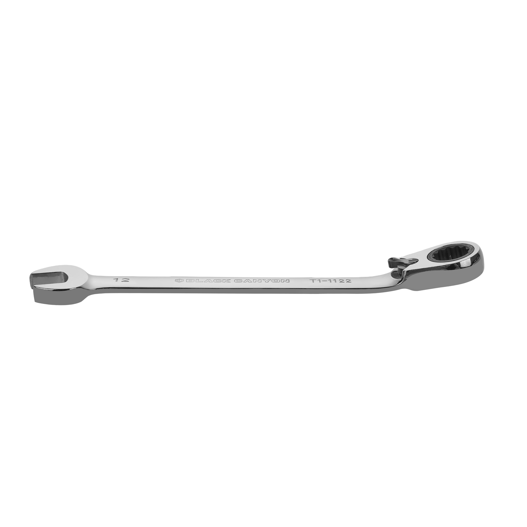 12mm Ratcheting Combination Wrench, 12-Point Box End & Hex Opening