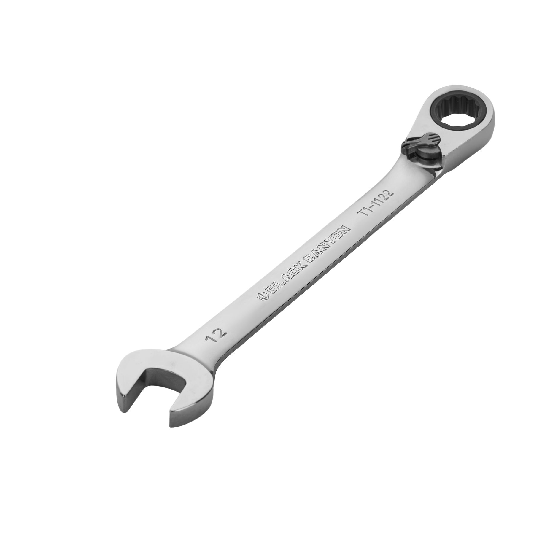 12mm Ratcheting Combination Wrench, 12-Point Box End & Hex Opening