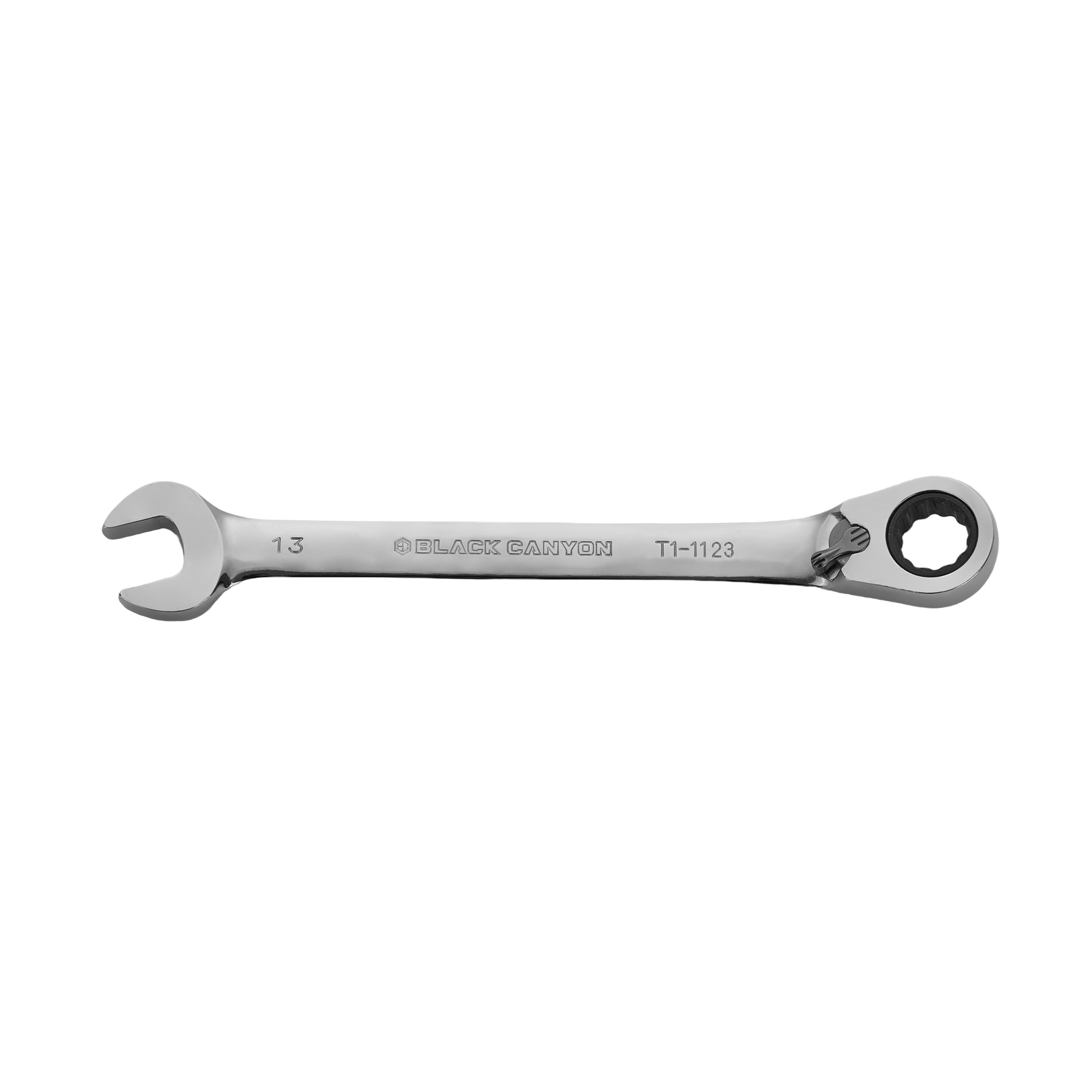 13mm Ratcheting Combination Wrench, 12-Point Box End & Hex Opening