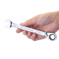 14mm Ratcheting Combination Wrench, 12-Point Box End & Hex Opening
