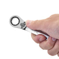 14mm Ratcheting Combination Wrench, 12-Point Box End & Hex Opening