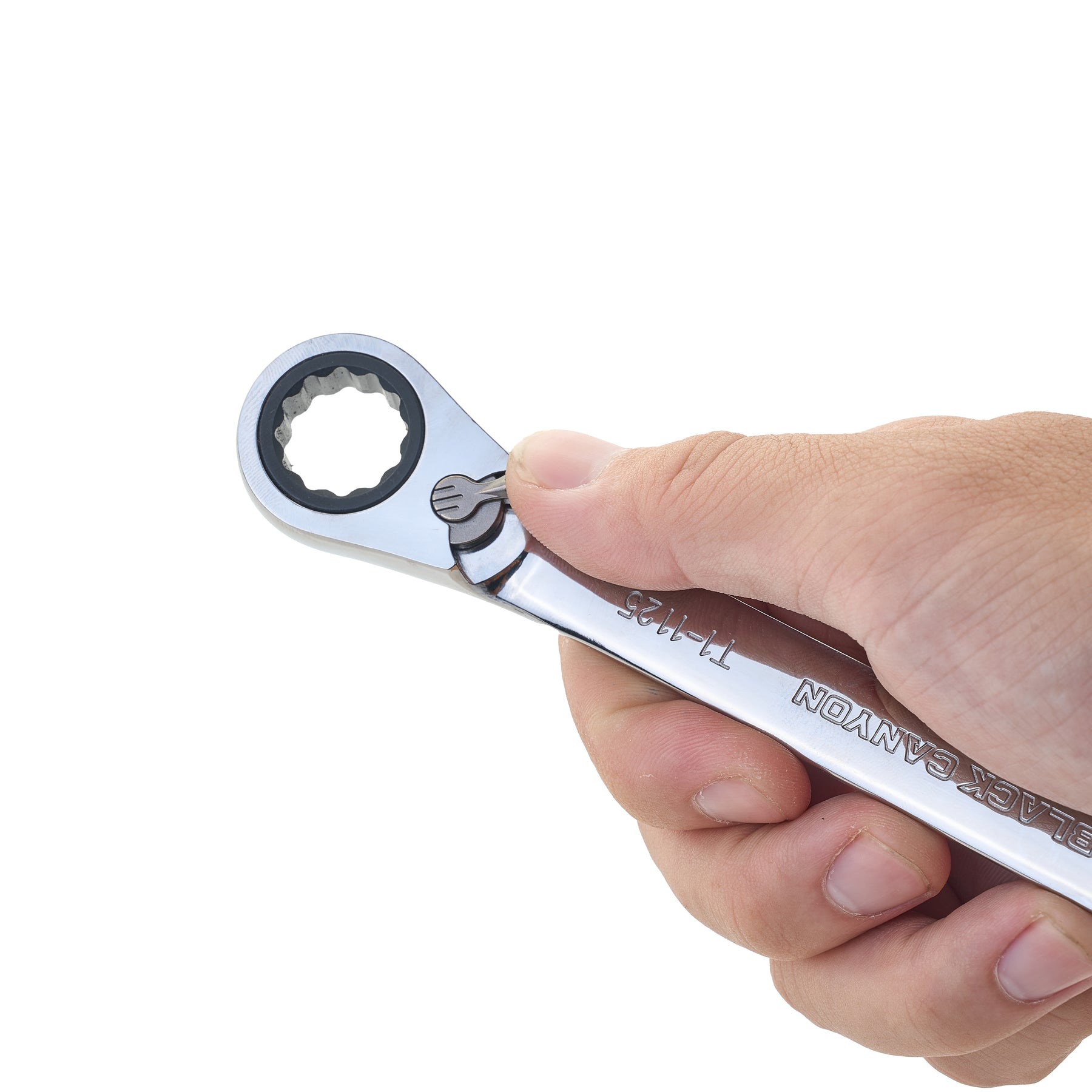 15mm Ratcheting Combination Wrench, 12-Point Box End & Hex Opening