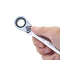 16mm Ratcheting Combination Wrench, 12-Point Box End & Hex Opening