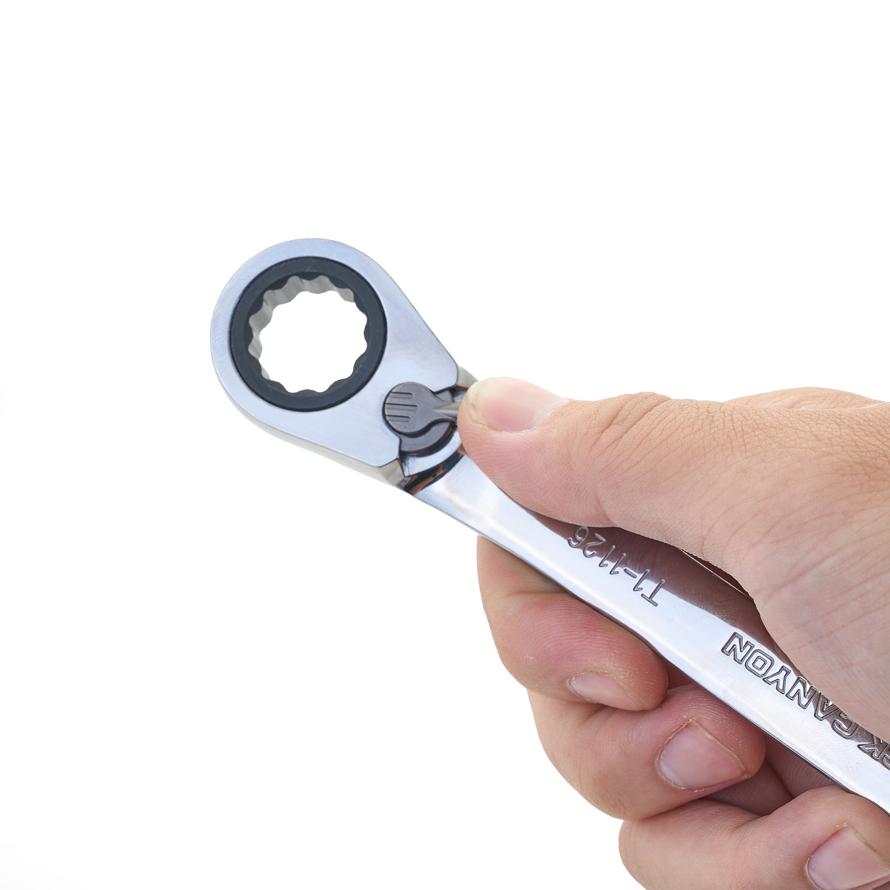 16mm Ratcheting Combination Wrench, 12-Point Box End & Hex Opening