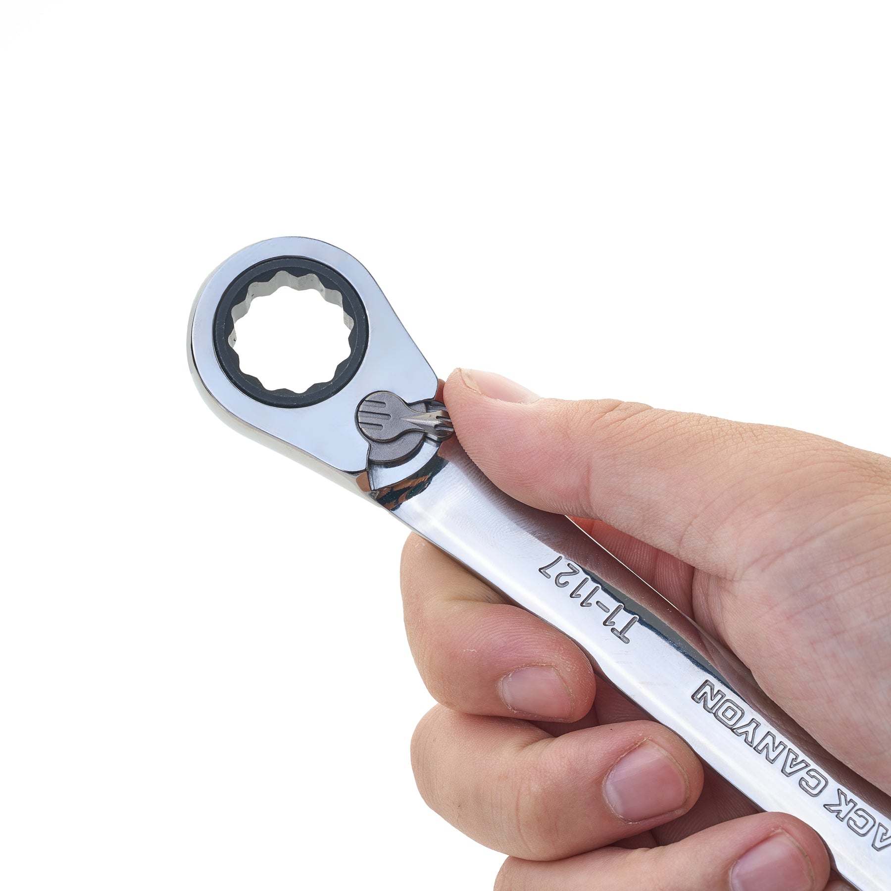 17mm Ratcheting Combination Wrench, 12-Point Box End & Hex Opening