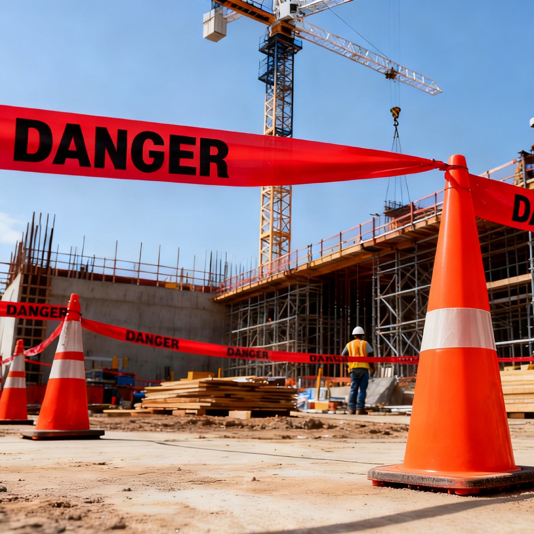 "Danger" Barrier Tape, 3 in. x 1000 ft.