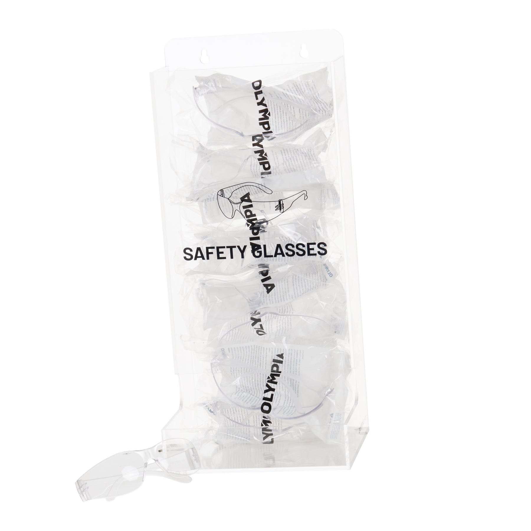Safety Glasses Dispenser, 8 in x 6-1/2 in x 18 in, Capacity 20 Pairs