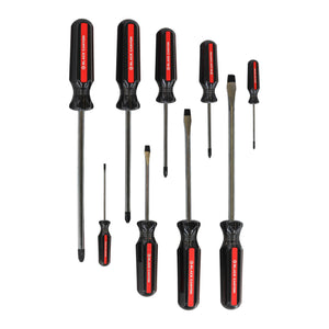 9-Piece Phillips and Slotted Screwdriver Set with Standard Grip